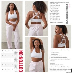 Cotton On Curve 14 plus size white strappy bralette NWT